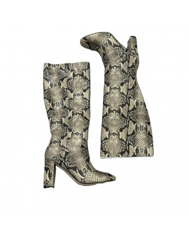 Boots Knee Heels By Cole-haan In Snakeskin Print, Size: 8.5 hantent personnes