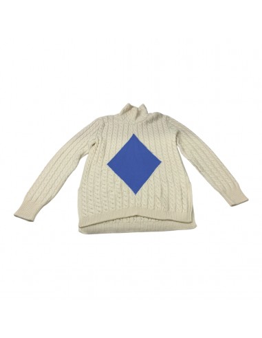 Sweater Designer By Tory Burch In Blue & Cream, Size: L Amélioration de cerveau avec