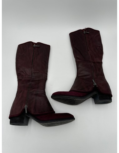 Boots Knee Heels By Donald Pliner In Maroon, Size: 8 pas cher