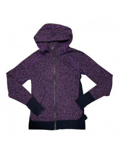 Athletic Sweatshirt Hoodie By Lululemon In Black & Purple, Size: 6 est présent 