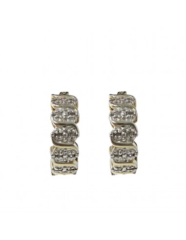 Vermeil Diamond Round Pave Set Hinged Snap Clasp Hoop Earrings By Unbranded s'inspire de l'anatomie humaine