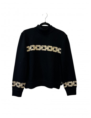 Sweater Designer By St John Collection In Black & Gold, Size: S le concept de la Pate a emporter 