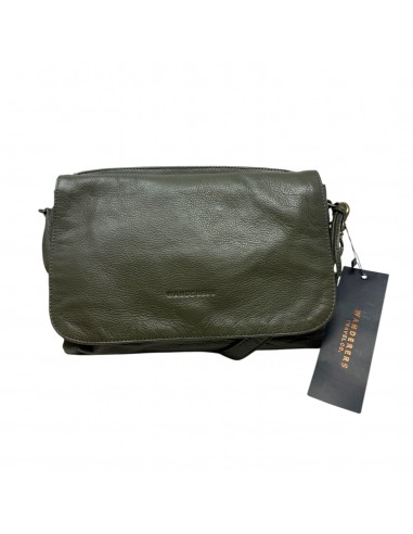 The Trieste Grande Leather Crossbody By Wanderers In Olive, Size: Medium les muscles