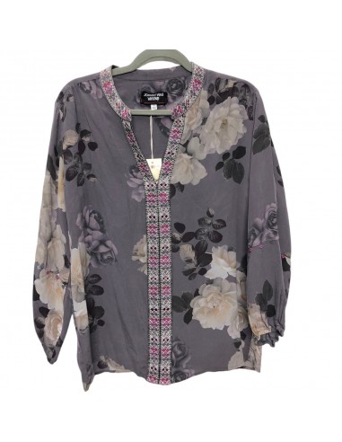 Blouse Long Sleeve By Johnny Was In Grey, Size: S des créatures d'habitude