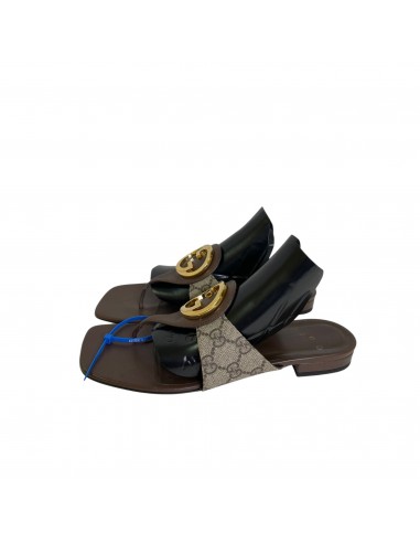 Sandals Luxury Designer By Gucci In Brown, Size:9 50% de réduction en Octobre 2024