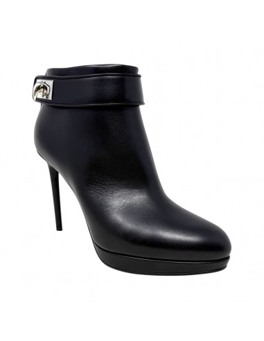 Shark Lock Stiletto Booties Luxury Designer By Givenchy In Black Calf Leather, Size: US 6.5/IT 36.5 Voir les baskets